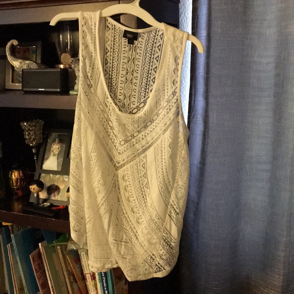White Mossimo sheer tank